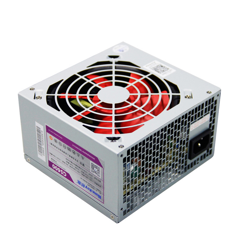 航嘉GS600 额定500 大风扇静音台式电脑电源3年保修